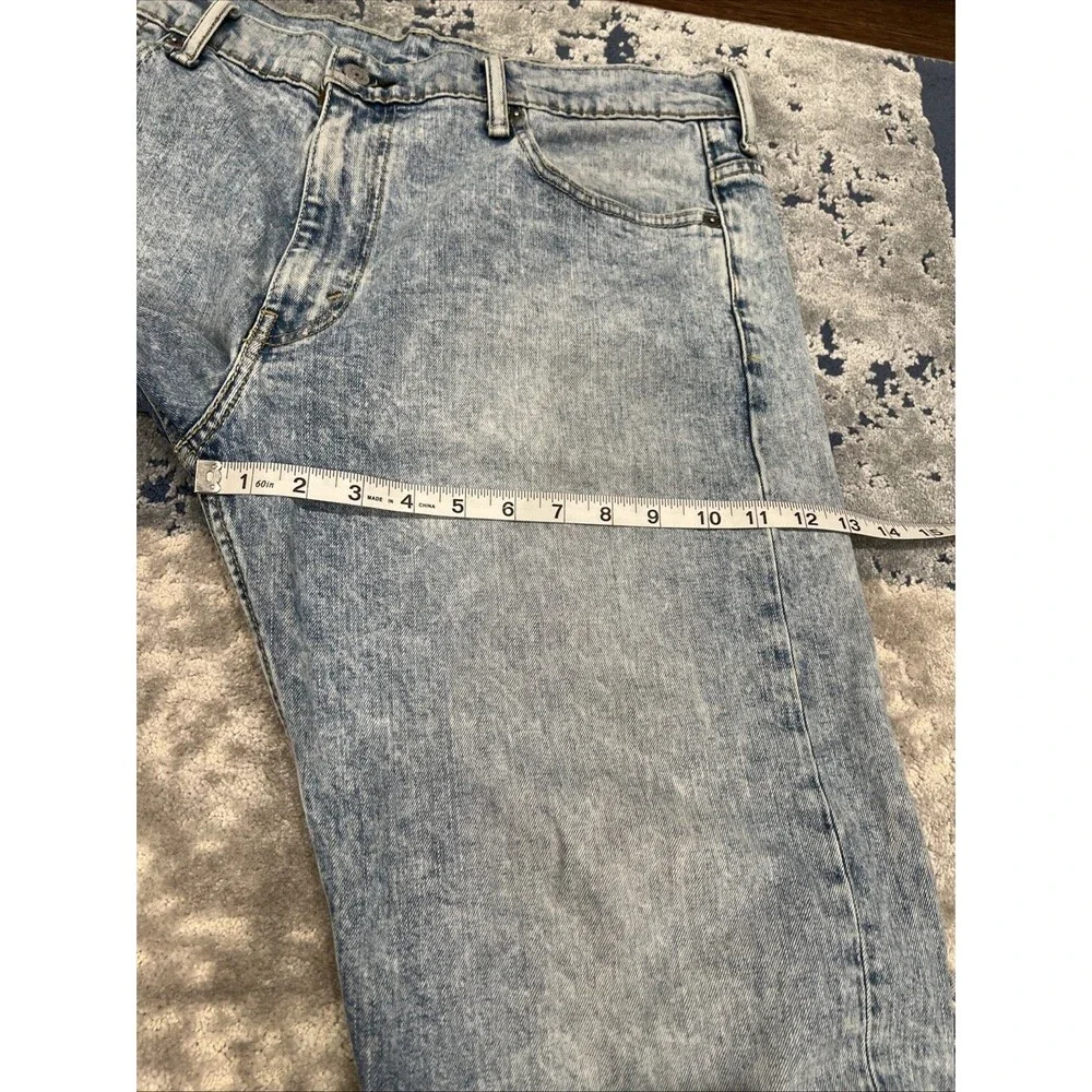 Levi's 569 jeans mens 36x30 acid wash Blue loose fit straight leg stretch